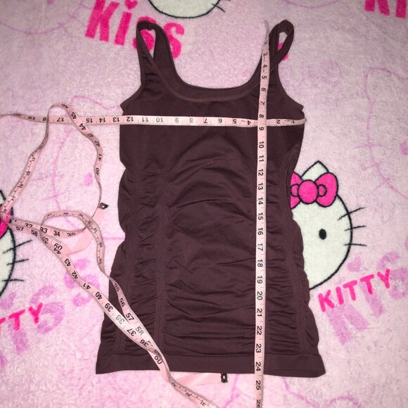 y2k ruched layering tank top - Picture 2 of 4